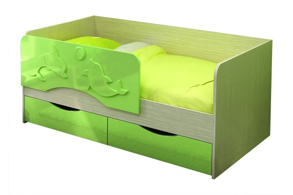 Кровать ′Алиса′ 0,8*1,6 м (КР 812) - Зеленый металлик, блестки - VLARNIKA в Донецке