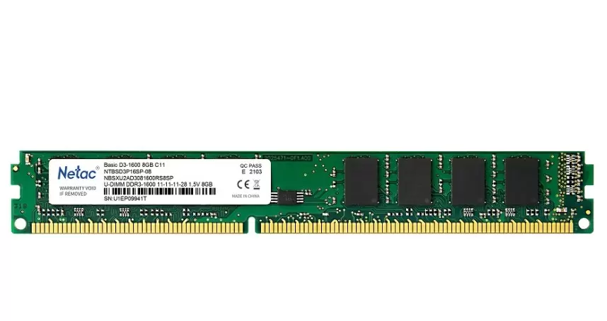 Оперативная память Netac 8Gb DDR-III 1600MHz (NTBSD3P16SP-08) 