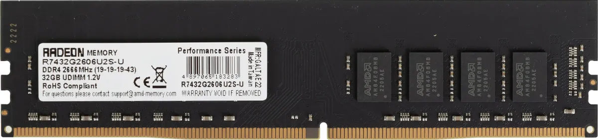 Оперативная память AMD 32Gb DDR4 2666MHz (R7432G2606U2S-U) - VLARNIKA в Донецке