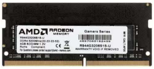 Оперативная память AMD 4Gb DDR4 3200MHz SO-DIMM (R944G3206S1S-U) 