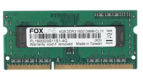 Оперативная память Foxline 4Gb DDR-III 1600MHz SO-DIMM (FL1600D3S11S1-4G) - VLARNIKA в Донецке