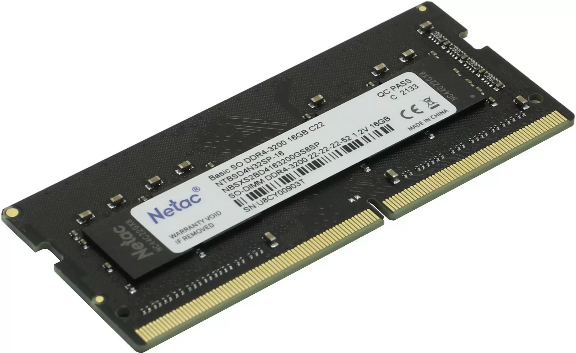 Оперативная память Netac 16Gb DDR4 3200MHz SO-DIMM (NTBSD4N32SP-16) - VLARNIKA в Донецке