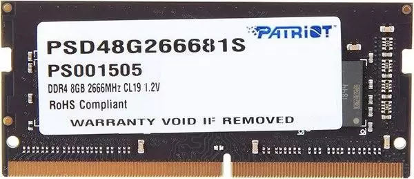 Оперативная память Patriot 8Gb DDR4 2666MHz SO-DIMM (PSD48G266681S) - VLARNIKA в Донецке