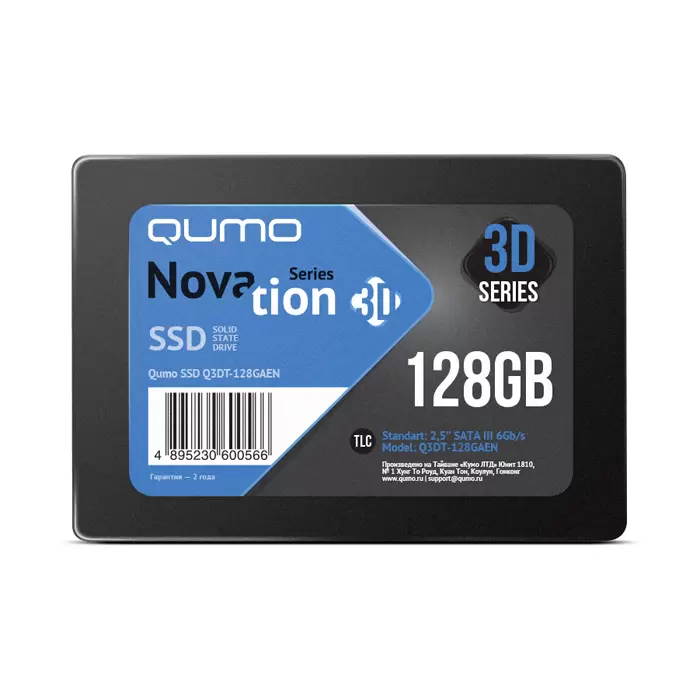 SSD накопитель QUMO Novation 3D 2.5&amp;#34; 128 ГБ (Q3DT-128GAEN) 