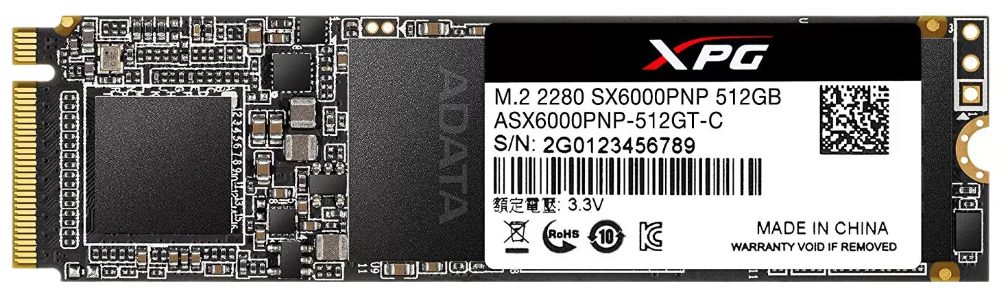 SSD накопитель ADATA XPG SX6000 Pro M.2 2280 512 ГБ (ASX6000PNP-512GT-C) - VLARNIKA в Луганске