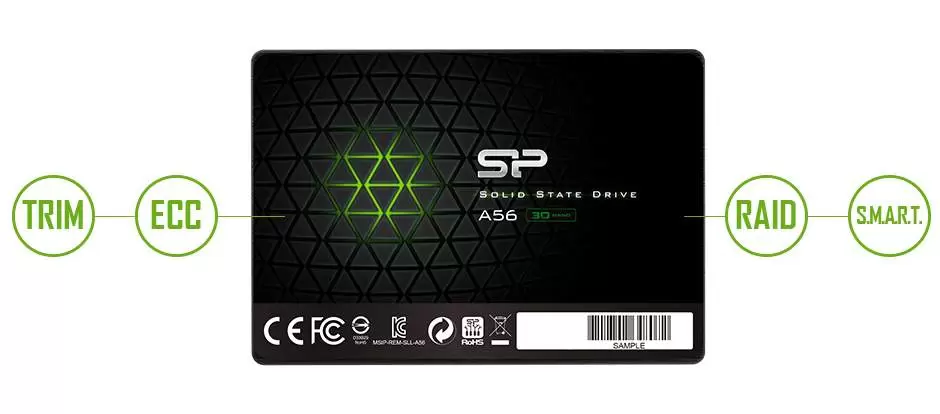 SSD накопитель Silicon Power Ace A56 2.5&amp;#34; 256 ГБ (SP256GBSS3A56B25) 