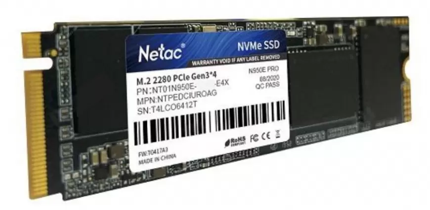 SSD накопитель Netac N950E Pro M.2 2280 1 ТБ (NT01N950E-001T-E4X) - VLARNIKA в Луганске