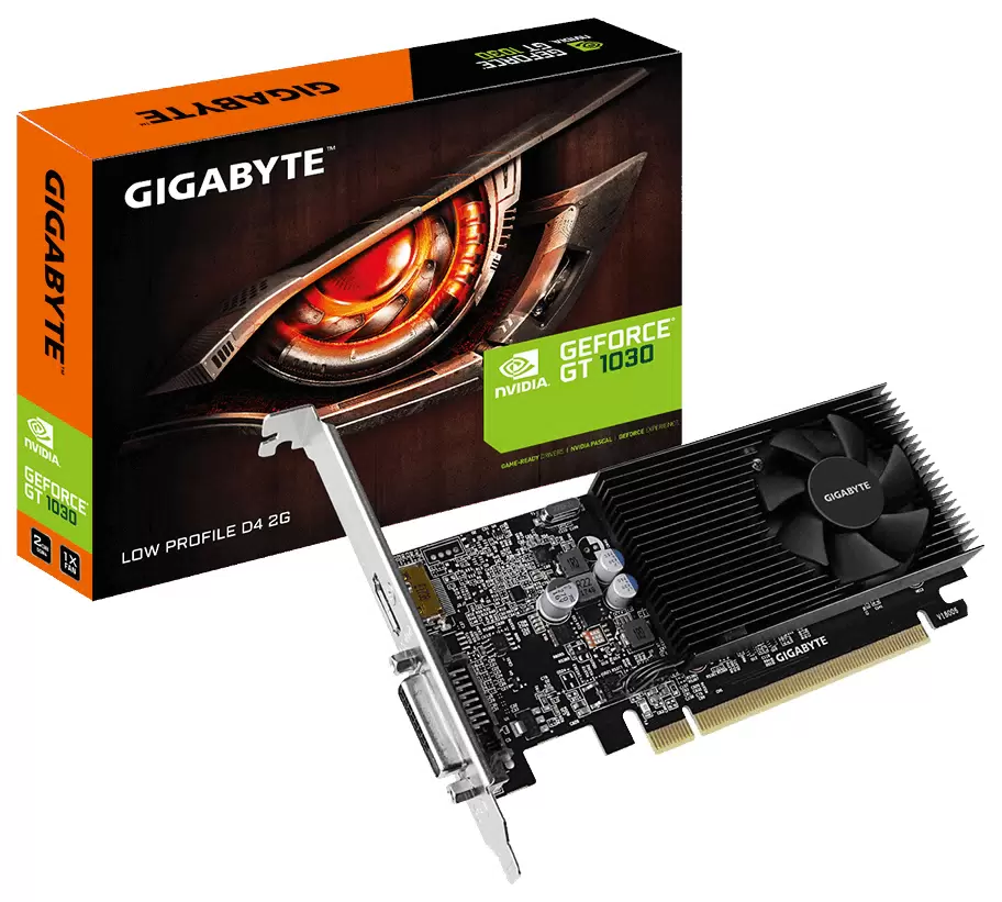 Видеокарта GIGABYTE NVIDIA GeForce GT 1030 Low Profile D4 2G (GV-N1030D4-2GL) - VLARNIKA в Донецке