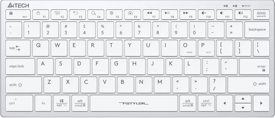 Клавиатура A4Tech Fstyler FX51 белый USB slim Multimedia (FX51 WHITE) - VLARNIKA в Донецке
