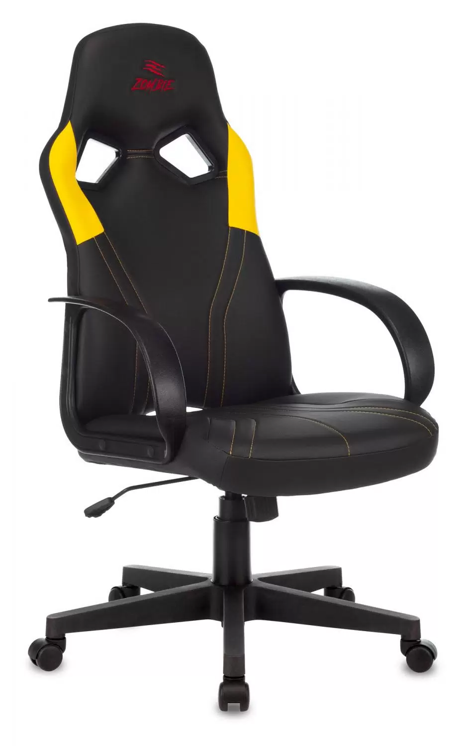 Кресло игровое Zombie RUNNER черный/желтый эко.кожа крестовина пластик - VLARNIKA в Луганске
