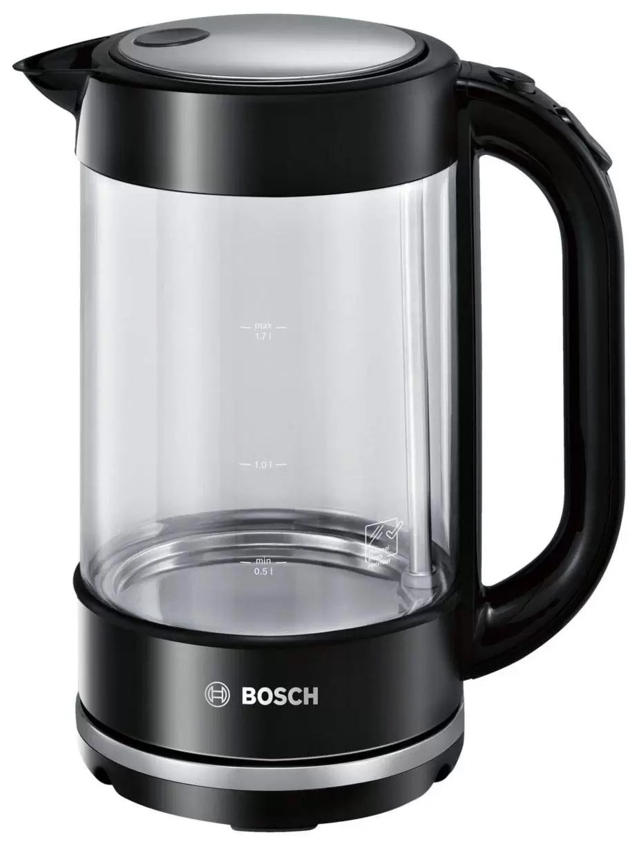 Чайник электрический Bosch TWK70B03 1.7 л Black, Transparent - VLARNIKA в Донецке