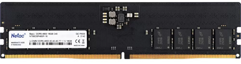 Оперативная память Netac Basic 16Gb DDR5 4800MHz (NTBSD5P48SP-16) - VLARNIKA в Донецке