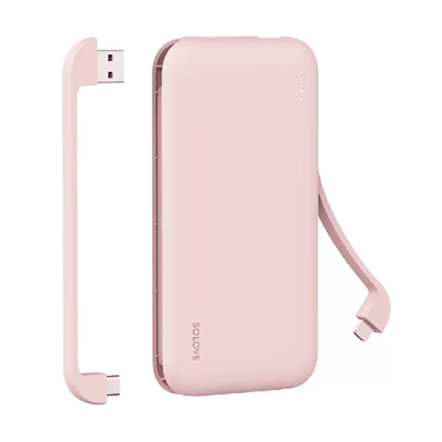 Внешний аккумулятор Power Bank Xiaomi (Mi) SOLOVE 10000mAh, розовый - VLARNIKA в Луганске