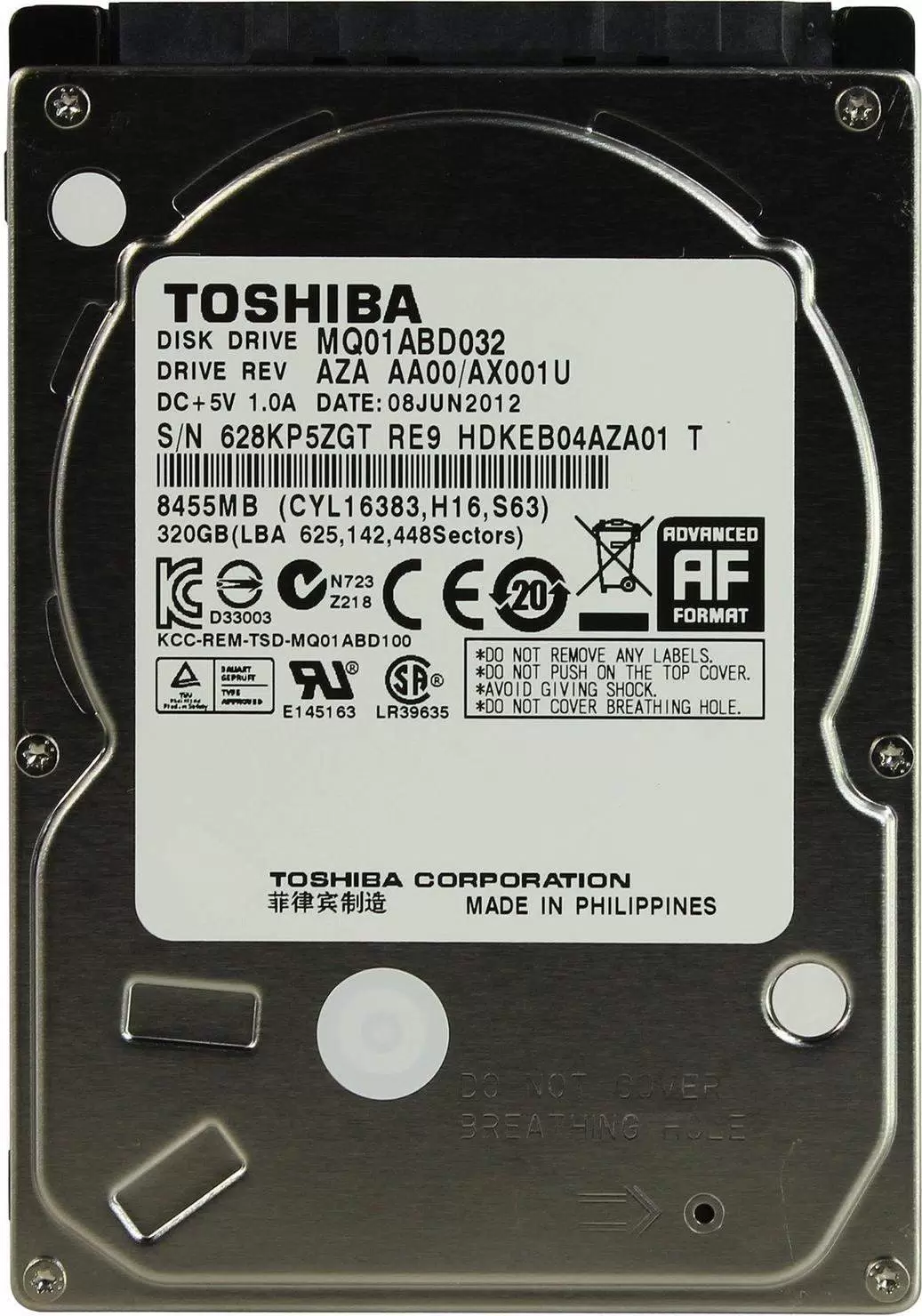 Купить Жесткий диск Toshiba MQ 320ГБ (MQ01ABD032) - Vlarnika