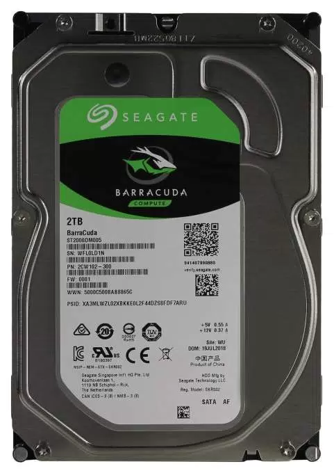 Жесткий диск Seagate BarraCuda 2ТБ (ST2000DM005) 