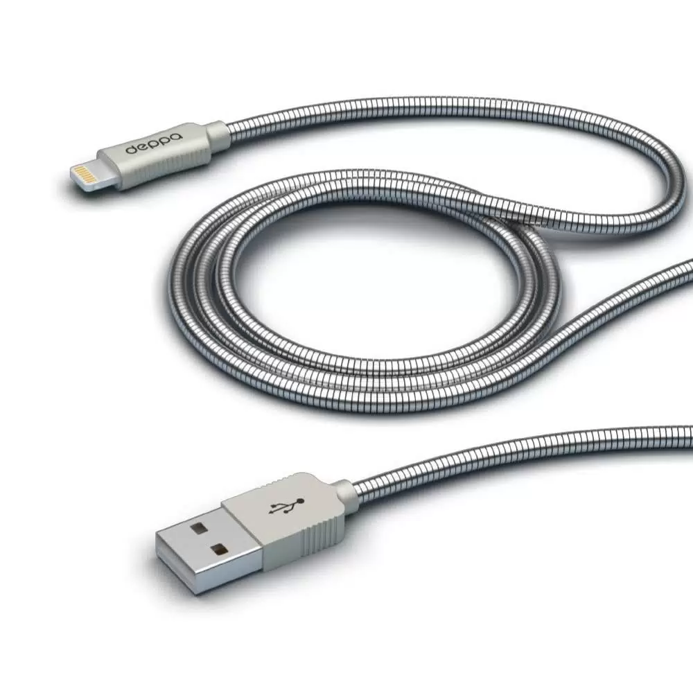 Купить Кабель Lightning-USB Deppa 72395 1.2 м серебристый - Vlarnika