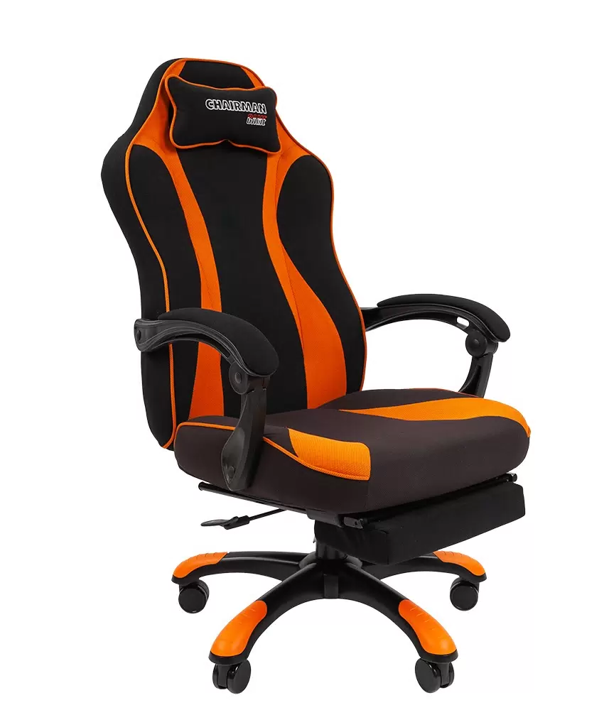 Игровое компьютерное кресло Chairman Game 35 черный, оранжевый - VLARNIKA в Донецке