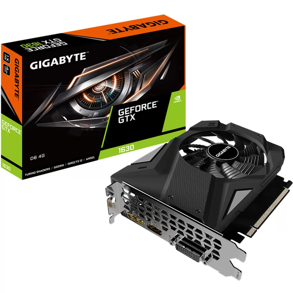 Видеокарта Gigabyte GTX1630 4GB GDDR6 64-bit DVI HDMI DP 1FAN RTL 