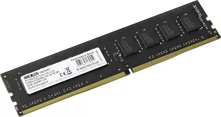 Оперативная память AMD 4Gb DDR4 2133MHz (R744G2133U1S-U) 