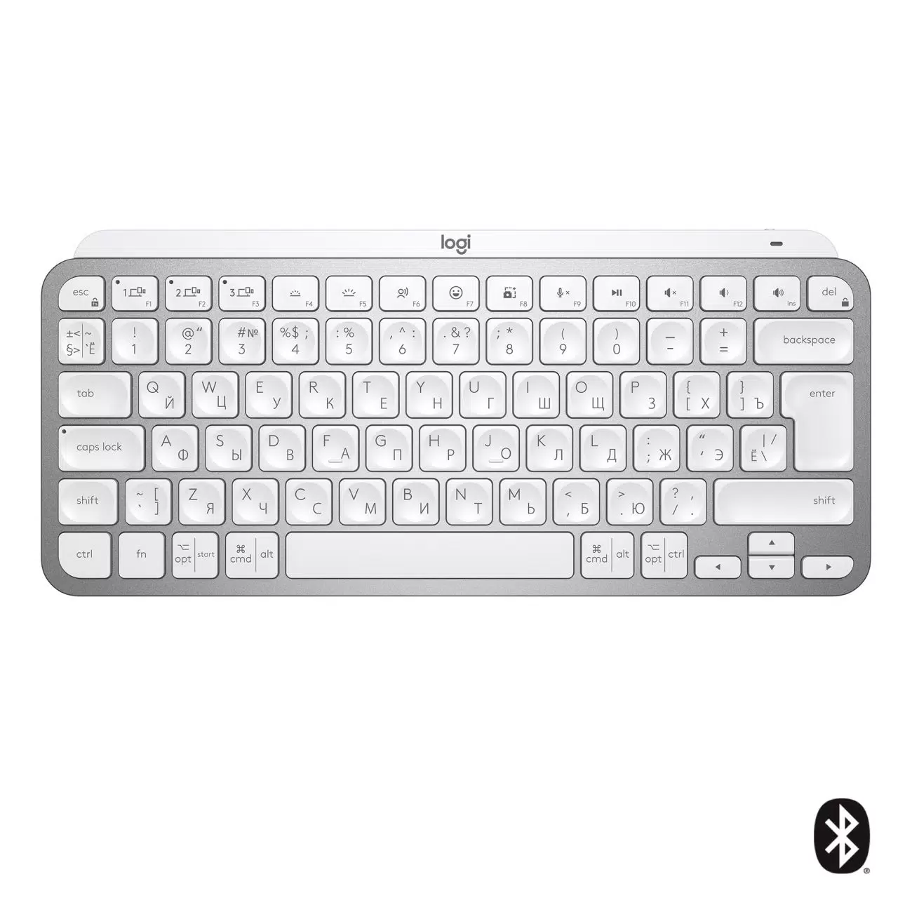 Беспроводная клавиатура Logitech MX Keys Mini Gray/White (920-010502) - VLARNIKA в Донецке