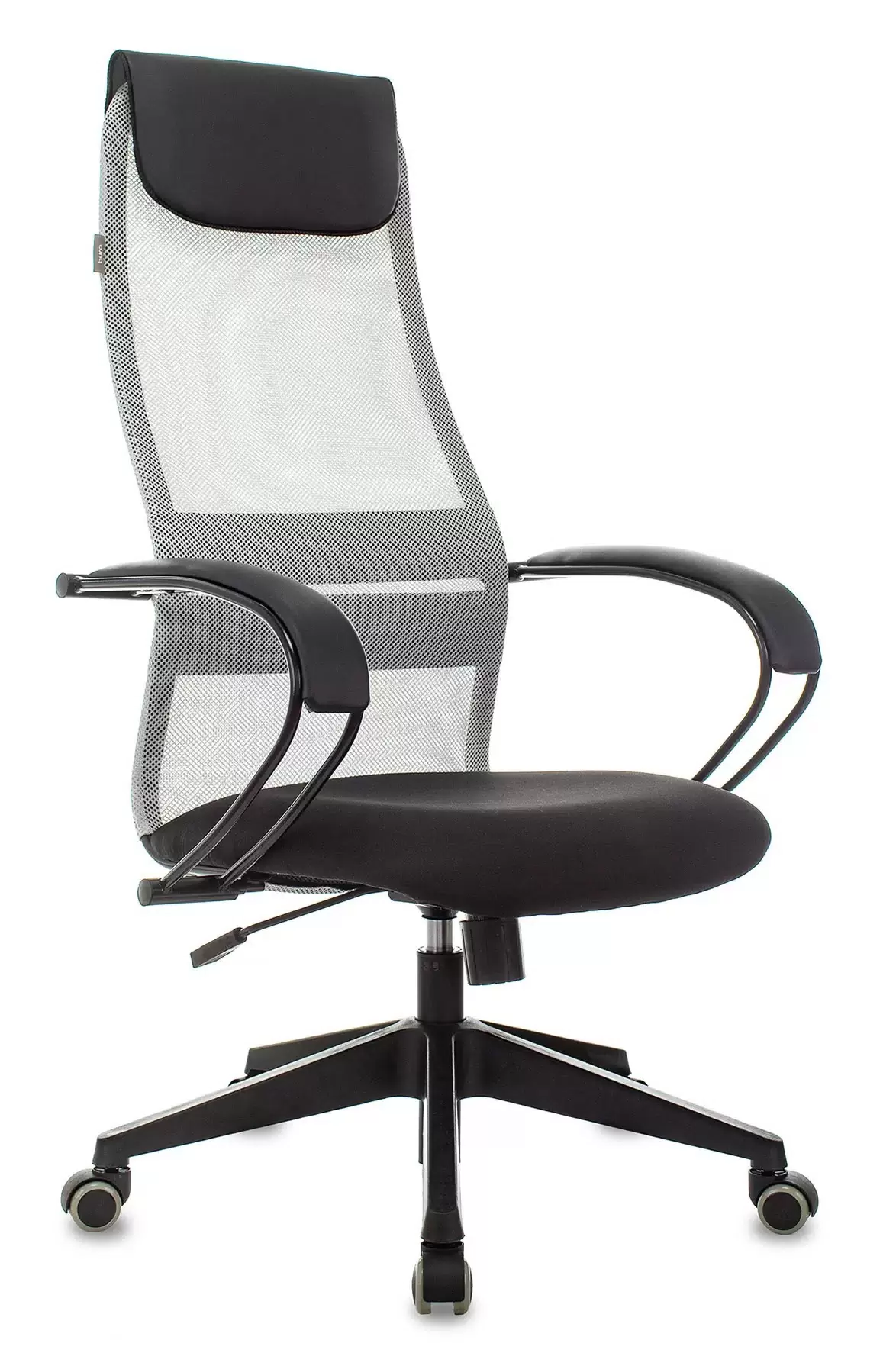 Характеристики - кресло руководителя Бюрократ CH-607 светло-серый TW-02 сиденье черный сетка/ткань с подгол 