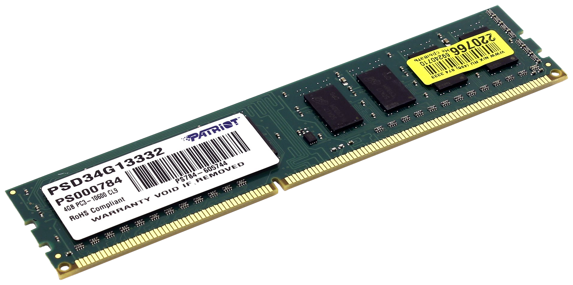 Купить Оперативная память Patriot Signature Series 4Gb DDR-III 1333MHz (PSD34G13332) - Vlarnika