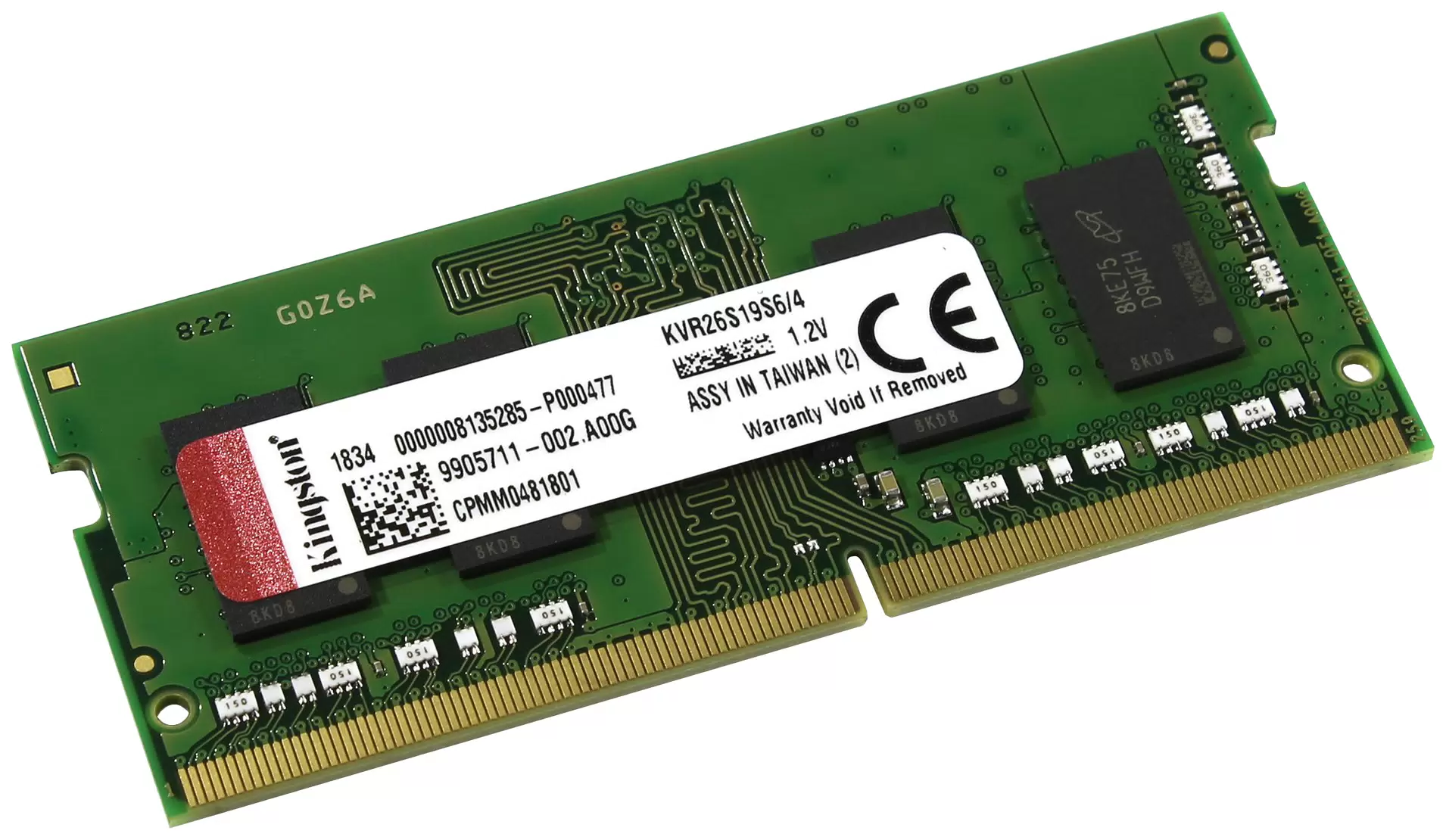 Оперативная память Kingston 4Gb DDR4 2666MHz SO-DIMM (KVR26S19S6/4) - VLARNIKA в Донецке