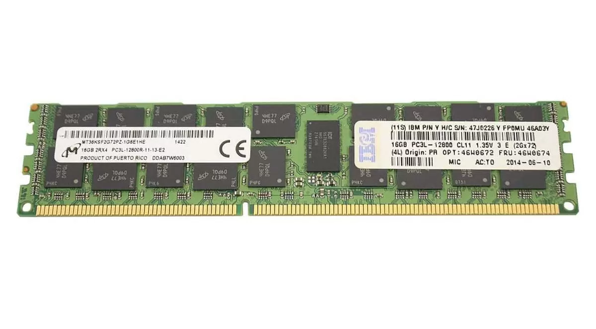 Оперативная память IBM 46W0672 (214241) DDR3 1x16Gb 1600MHz 