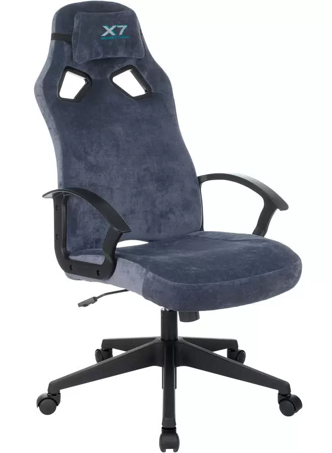 Кресло игровое A4Tech X7 GG-1400, обивка: ткань, цвет: синий 