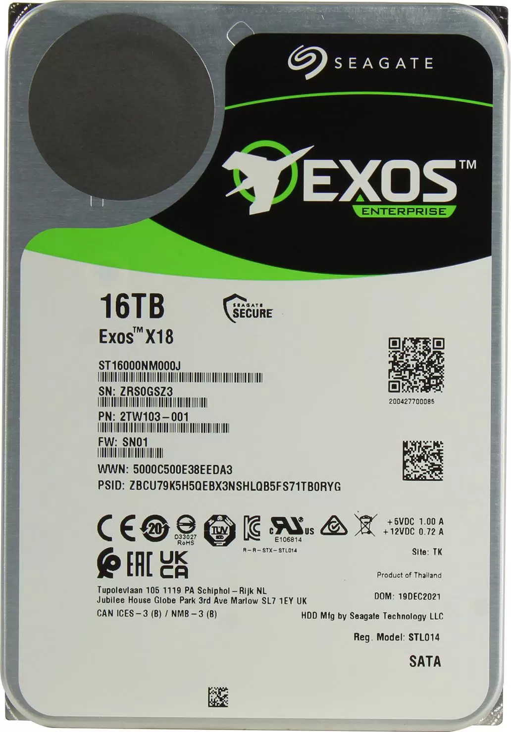 Жесткий диск Seagate ST16000NM000J Exos X18 