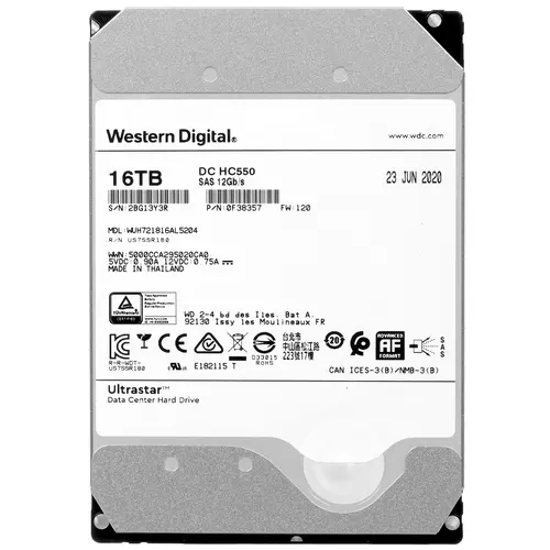 Жесткий диск WD WD Ultrastar DC HC550 0F38357 WUH721816AL5204 16Tb 16 ТБ (0F38357) - VLARNIKA в Луганске