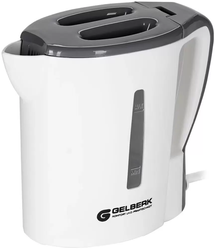 Чайник электрический Gelberk GL-465 серый 0.5л 0.5 л белый, серый 