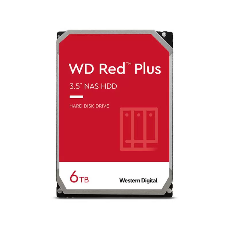 Жесткий диск WD Red Plus WD60EFZX,  6ТБ,  HDD,  SATA III,  3.5&amp;#34; 