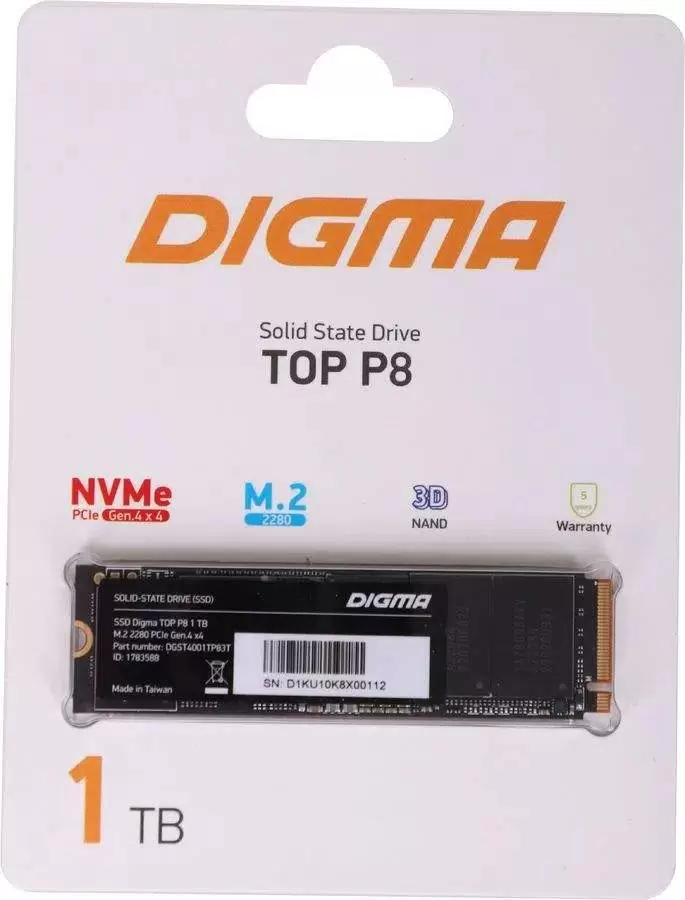 SSD накопитель DIGMA M.2 2280 1 ТБ (DGST4001TP83T) - VLARNIKA в Донецке