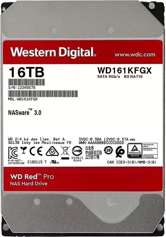 Жесткий диск WD Red Pro 16ТБ (WD161KFGX) - VLARNIKA в Донецке