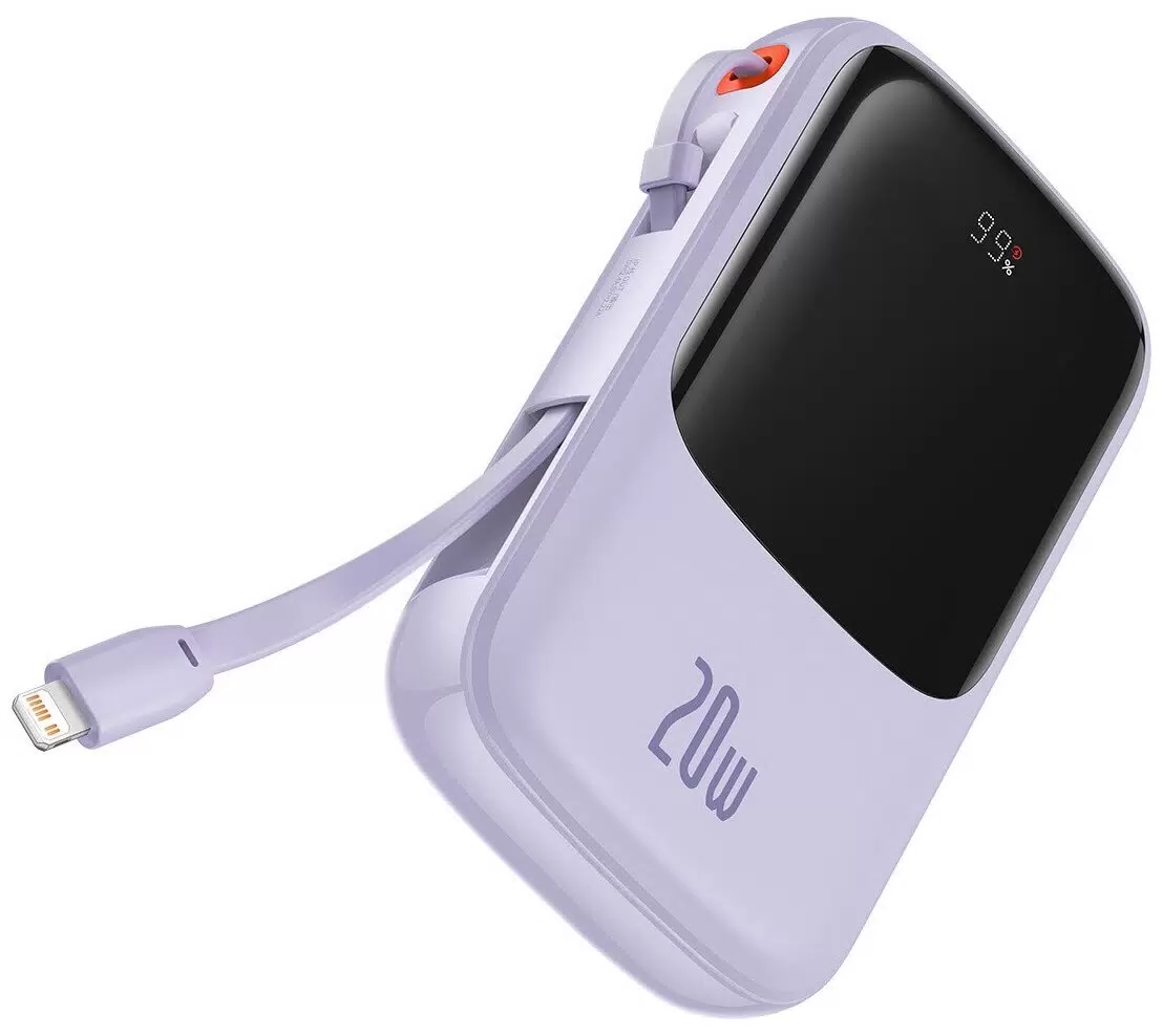 Внешний аккумулятор Baseus Qpow Pro Digital Display 10000 мА/ч фиолетовый (PPQD020005) - VLARNIKA в Донецке