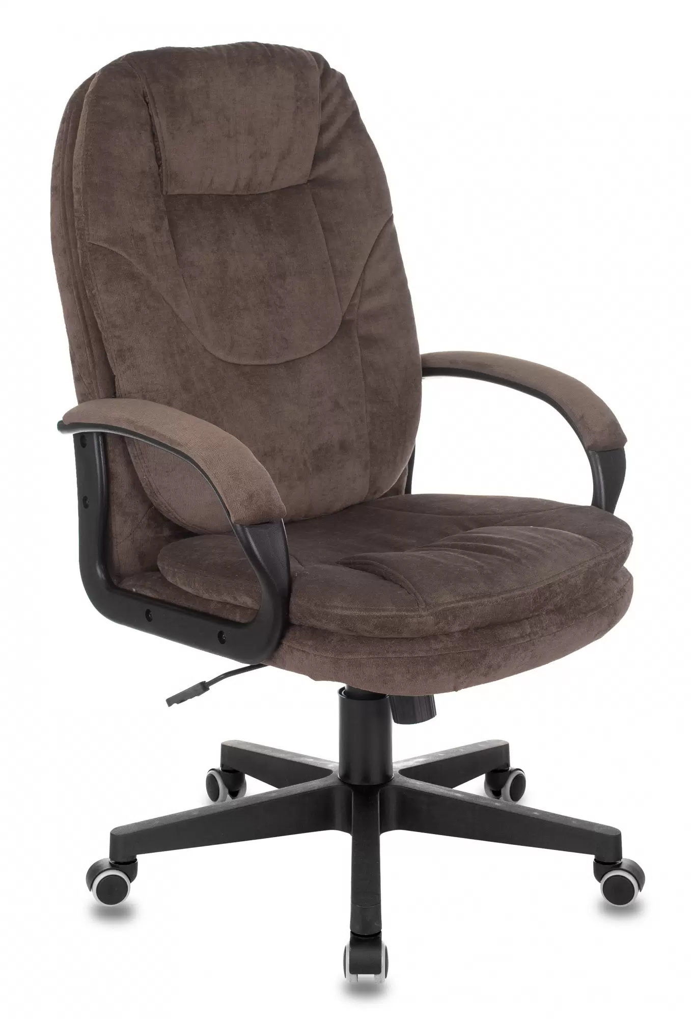 Кресло руководителя Бюрократ CH-868N, на колесиках, ткань, коричневый [ch-868n/lt-10] 