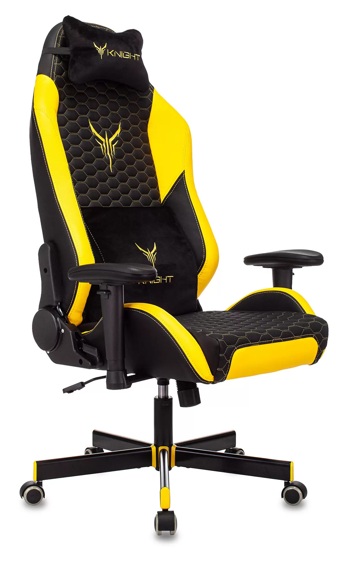 Кресло игровое Knight Neon черный/желтый - VLARNIKA в Донецке