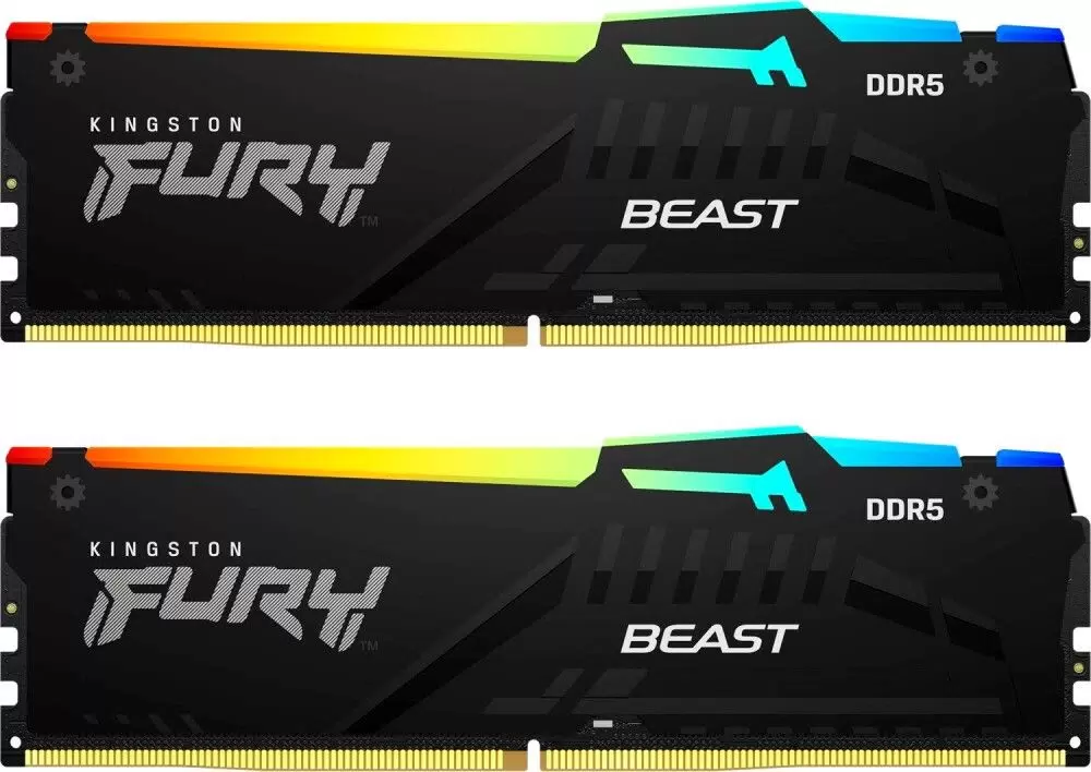 Оперативная память Kingston Fury Beast RGB (KF560C40BBAK2-64) DDR5 2x32Gb 6000MHz - VLARNIKA в Донецке