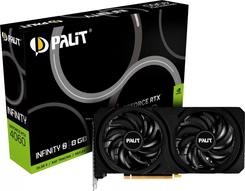 Видеокарта Palit Nvidia GeForce RTX4060 INFINITY 2 NV RTX4060 8Gb - VLARNIKA в Донецке
