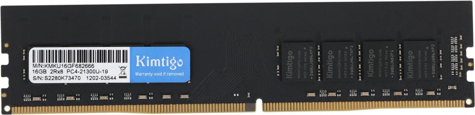 Оперативная память Kimtigo (KMKS8G8682666), DDR4 1x8Gb, 2666MHz 