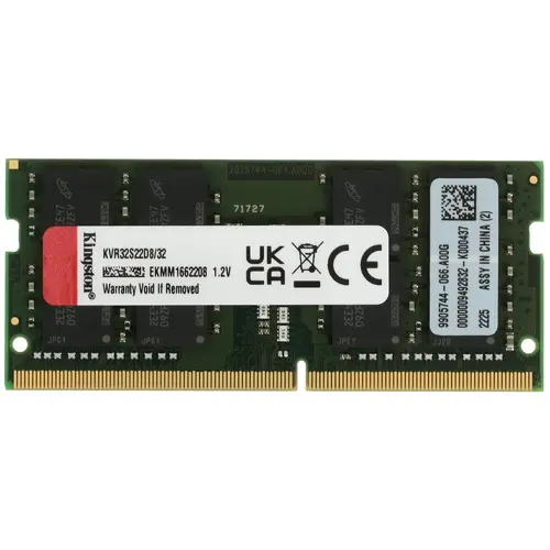 Оперативная память Kingston (KVR32S22D8/32), DDR4 1x32Gb, 3200MHz 