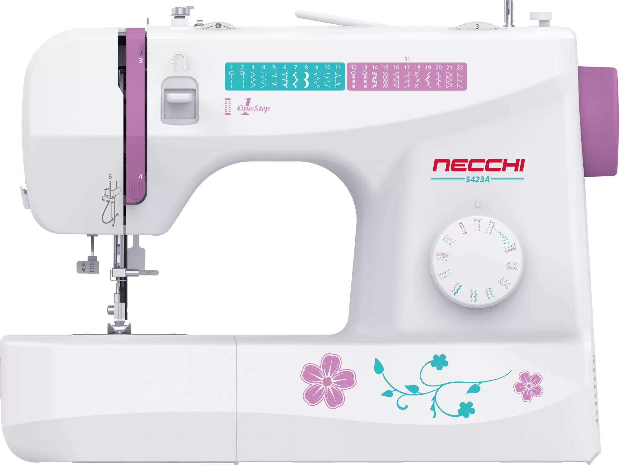 Швейная машина Necchi 5423А белый, розовый - VLARNIKA в Луганске