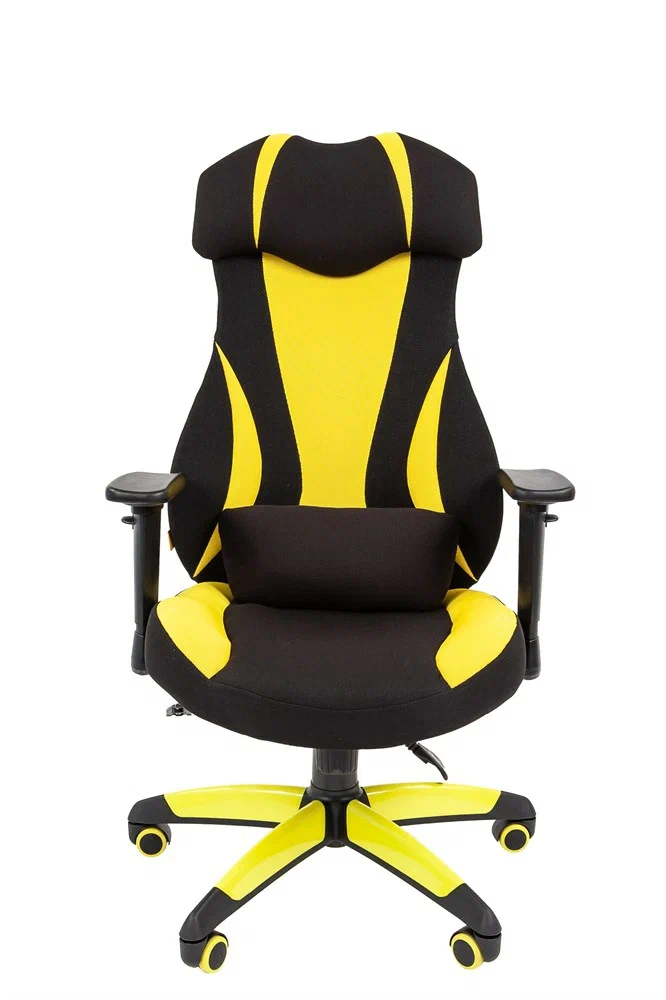 Компьютерное кресло Chairman game 14 ткань, черный/желтый - VLARNIKA в Донецке