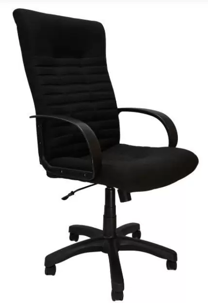 Кресло компьютерное ЯрКресло Кресло Кр26 ТГ ПЛАСТ К02-2 (ткань Крафт черная) - VLARNIKA в Донецке