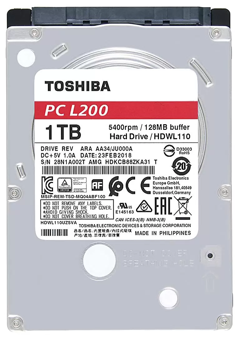 Жесткий диск Toshiba L200 1ТБ (HDWL110UZSVA) - VLARNIKA в Луганске