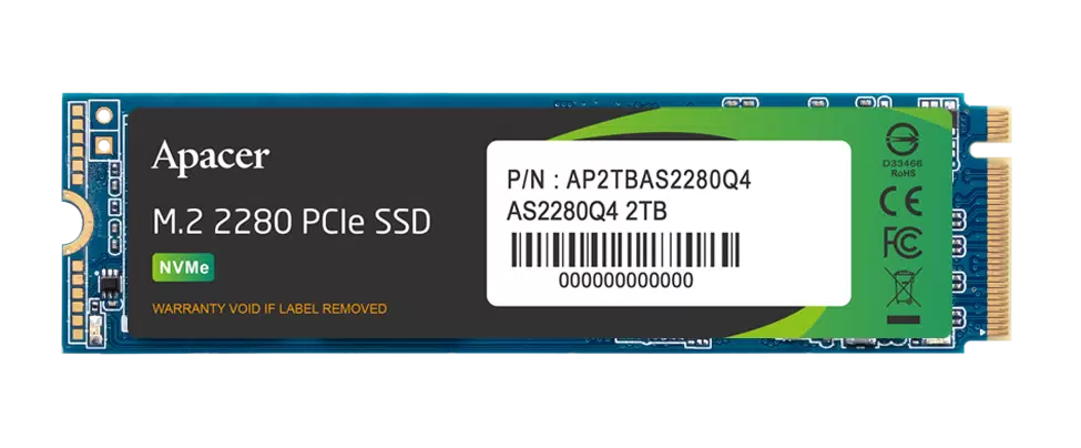 SSD накопитель Apacer AS2280Q4 M.2 2280 2 ТБ (AP2TBAS2280Q4-1) - VLARNIKA в Донецке