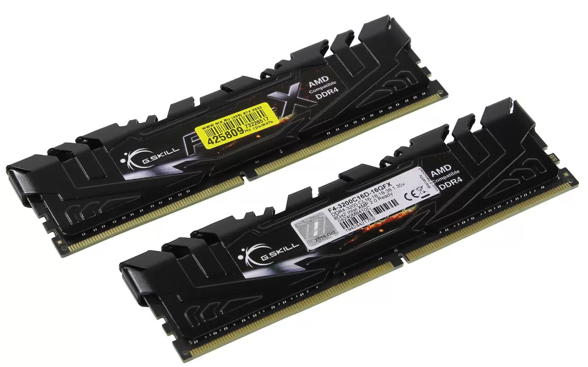 Оперативная память G.Skill Flare X 16Gb DDR4 3200MHz (F4-3200C16D-16GFX) (2x8Gb KIT)
