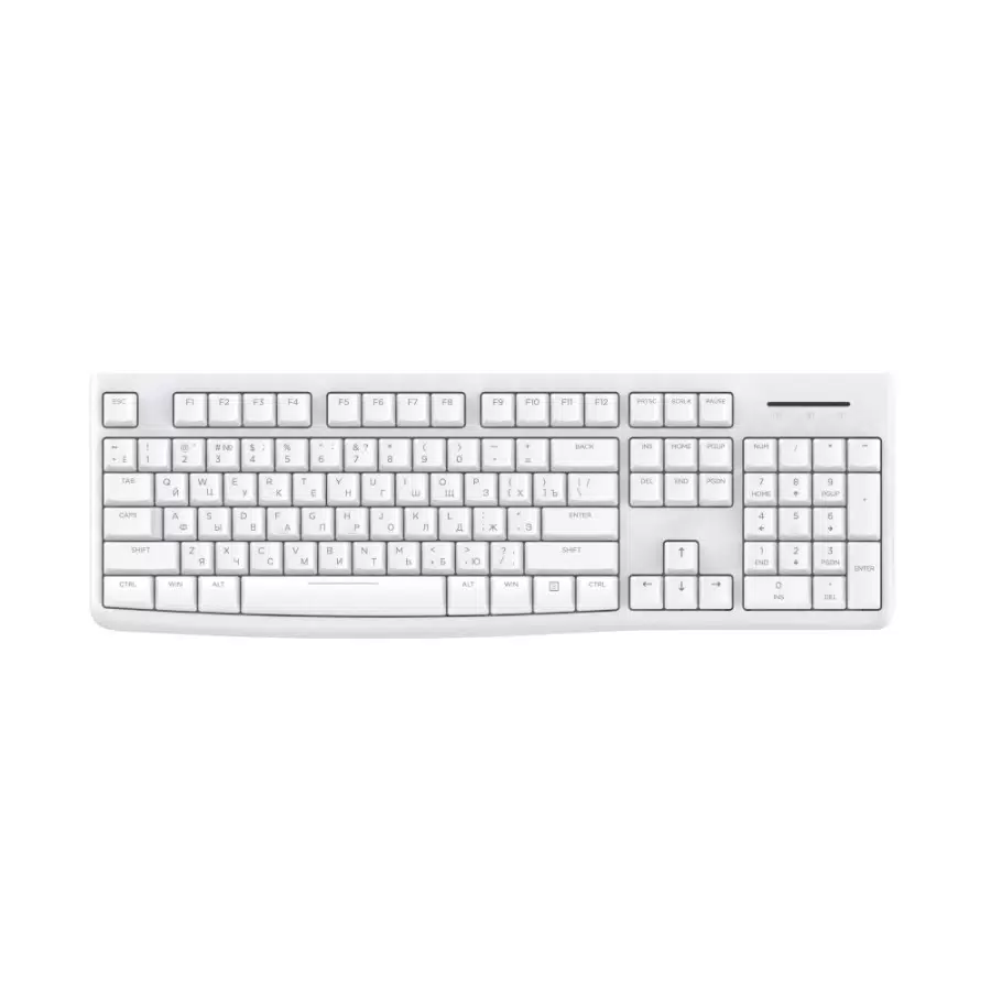 Комплект проводной Dareu MK185 White (белый), клавиатура LK185 (мембранная, 104кл, EN/RU) - VLARNIKA в Донецке