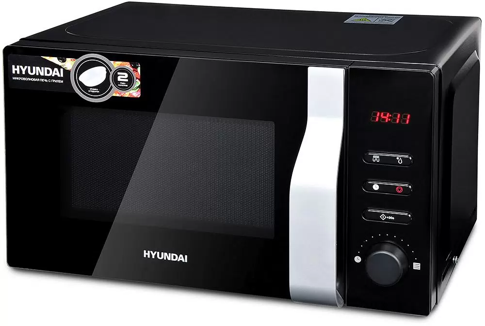Купить Микроволновая печь с грилем Hyundai HYM-M2061 черный - Vlarnika